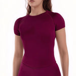 Women Sports T-Shirt – Quick-Dry Gym & Yoga Workout Top, Breathable Short Sleeve Fitness Tee