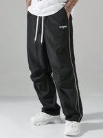MeneyCasual Pants with Contrast Trim  black 