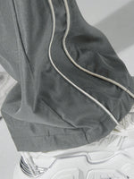 MeneyCasual Pants with Contrast Trim  grey