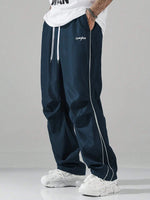 Mens Contrast Trim Pull On Jogger Pants 