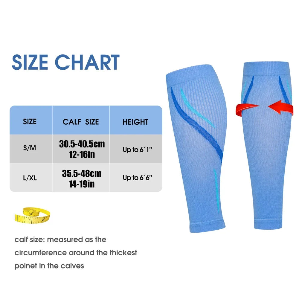 Best Calf Compression Sleeve for Men & Women (20–30 mmHg) | Footless Leg Compression Sleeves for Sports & Recovery – 1 Pair