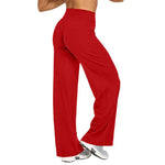 Wide Leg Yoga Pants  red